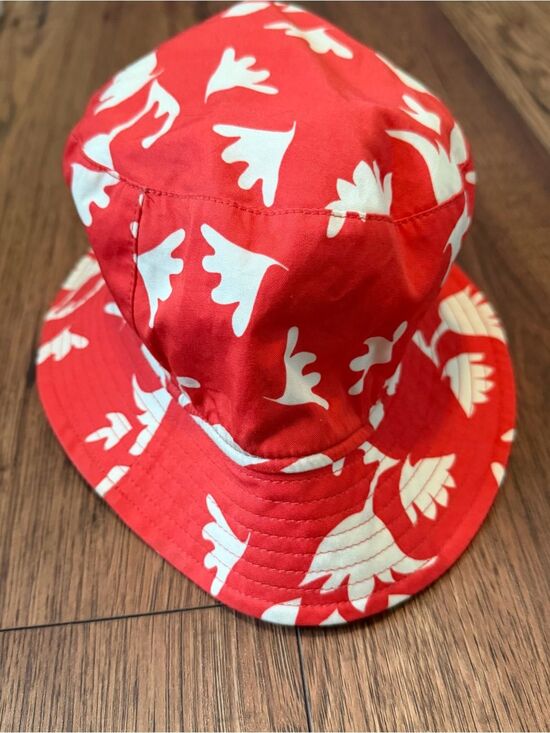 Borsalino Mistero Bucket Hat Red Floral Unisex Medium Cotton Summer MSRP $225 main image 6